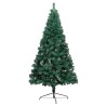 vidaXL Albero di Natale Artificiale a Metà Supporto Verde 150 cm PVC