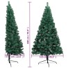 vidaXL Albero di Natale Artificiale Metà con Supporto Verde 180 cm PVC