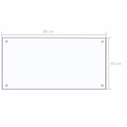 vidaXL Paraschizzi per Cucina Trasparente 80x40 cm in Vetro Temperato