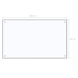 vidaXL Paraschizzi per Cucina Trasparente 100x60 cm in Vetro Temperato