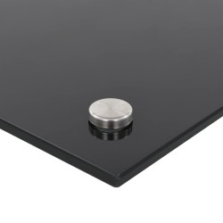 vidaXL Paraschizzi per Cucina Nero 80x40 cm in Vetro Temperato