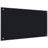 vidaXL Paraschizzi per Cucina Nero 90x50 cm in Vetro Temperato