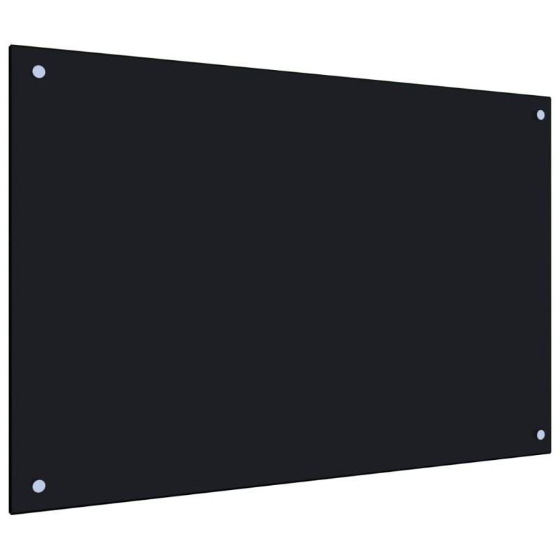 vidaXL Paraschizzi per Cucina Nero 90x60 cm in Vetro Temperato