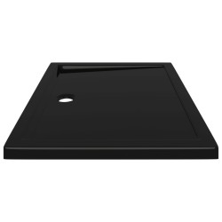 vidaXL Piatto Doccia in ABS Rettangolare Nero 80x110 cm