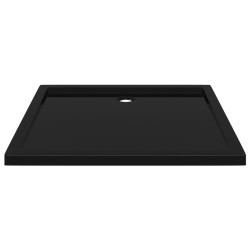 vidaXL Piatto Doccia in ABS Rettangolare Nero 80x90 cm