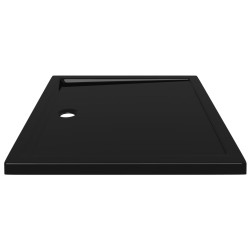 vidaXL Piatto Doccia in ABS Rettangolare Nero 80x90 cm