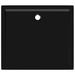 vidaXL Piatto Doccia in ABS Rettangolare Nero 80x90 cm