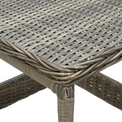 vidaXL Tavolo da Giardino Marrone 45x45x46,5 cm in Polyrattan