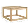 vidaXL Tavoli Giardino Pallet 2pz Marrone 60x60x36,5cm Pino Impregnato