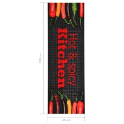 vidaXL Tappetino da Cucina Lavabile Hot&Spicy 45x150 cm