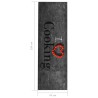 vidaXL Tappetino da Cucina Lavabile Cooking 45x150 cm