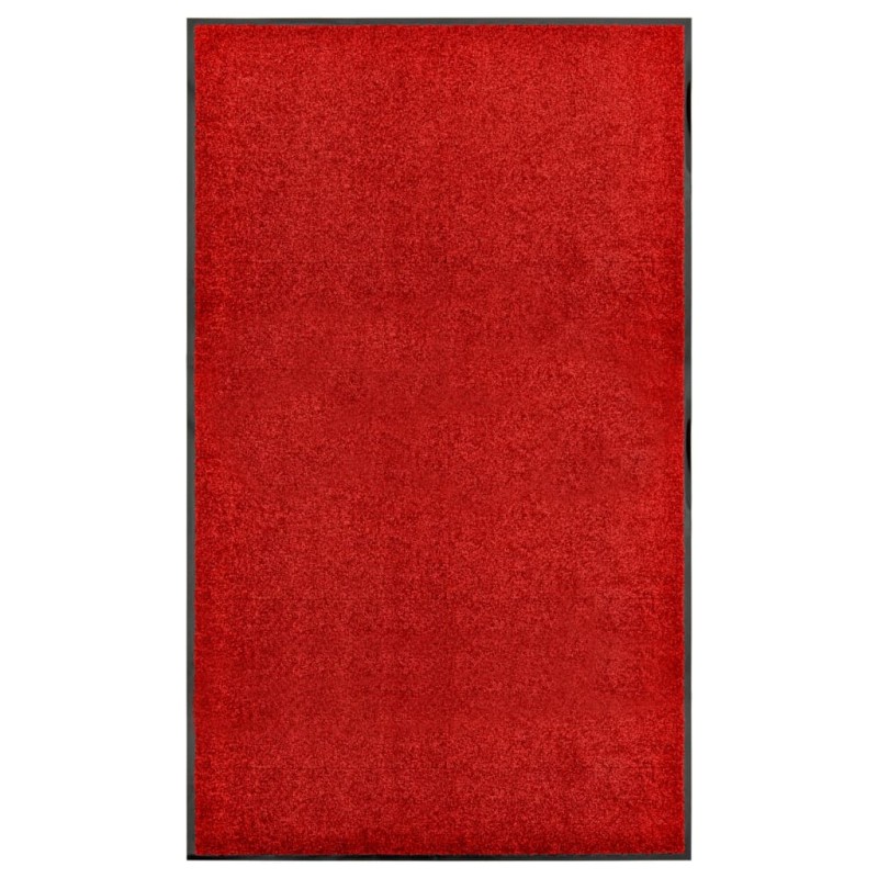 vidaXL Zerbino Lavabile Rosso 90x150 cm