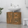 vidaXL Mobile Lavabo Rovere Fumo 63x30x54 cm in Legno Ingegnerizzato