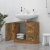 vidaXL Mobile Lavabo Rovere Fumo 63x30x54 cm in Legno Ingegnerizzato