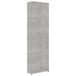 vidaXL Armadio per Ingresso Grigio Cemento 55x25x189 cm in Truciolato