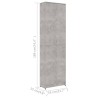 vidaXL Armadio per Ingresso Grigio Cemento 55x25x189 cm in Truciolato