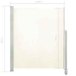 vidaXL Tenda da Sole Laterale Retrattile 160 x 300 cm Crema