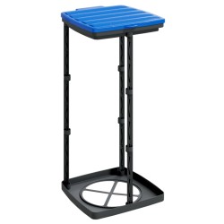 vidaXL Porta Sacchi Spazzatura 2 pz Nero e Blu 60 L in PP