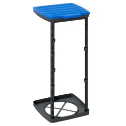 vidaXL Porta Sacchi Spazzatura 2 pz Nero e Blu 60 L in PP