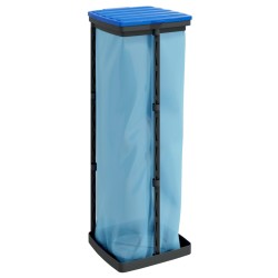 vidaXL Porta Sacchi Spazzatura 2 pz Nero e Blu 120 L in PP