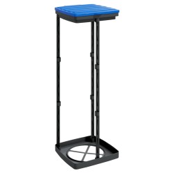 vidaXL Porta Sacchi Spazzatura 2 pz Nero e Blu 120 L in PP