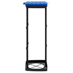 vidaXL Porta Sacchi Spazzatura 2 pz Nero e Blu 120 L in PP