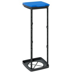 vidaXL Porta Sacchi Spazzatura 2 pz Nero e Blu 120 L in PP