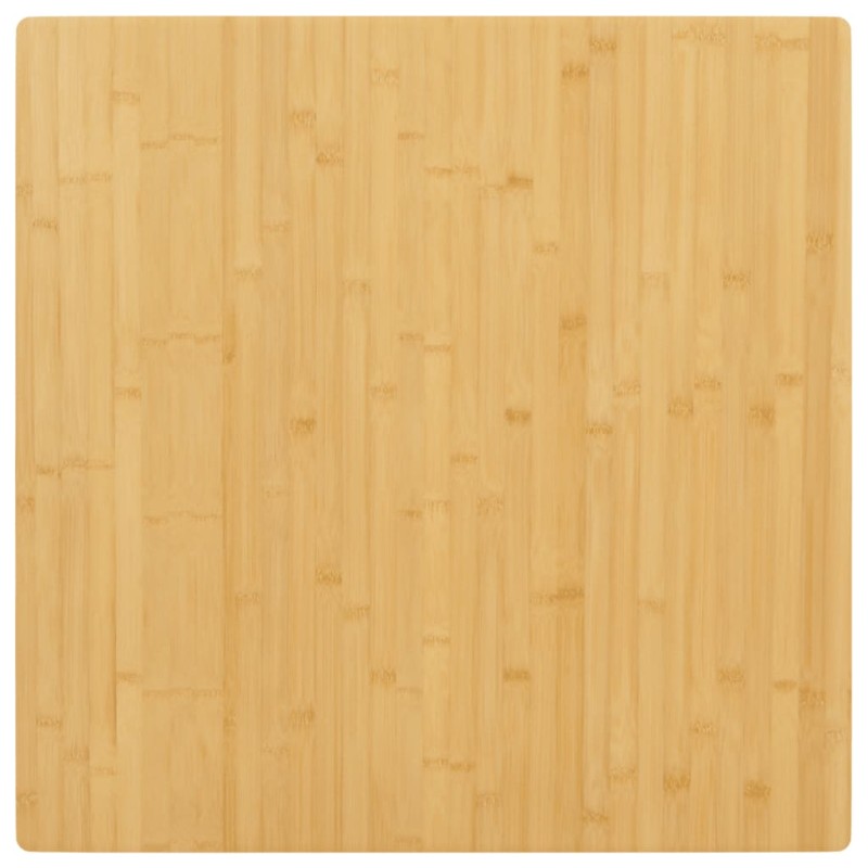 vidaXL Piano del Tavolo 90x90x2,5 cm in Bambù