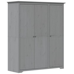 vidaXL Armadio BODO 151,5x52x176,5 cm in Legno Massello di Pino Grigio