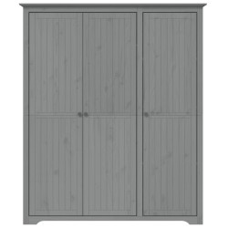 vidaXL Armadio BODO 151,5x52x176,5 cm in Legno Massello di Pino Grigio