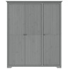 vidaXL Armadio BODO 151,5x52x176,5 cm in Legno Massello di Pino Grigio