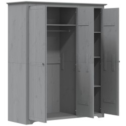 vidaXL Armadio BODO 151,5x52x176,5 cm in Legno Massello di Pino Grigio