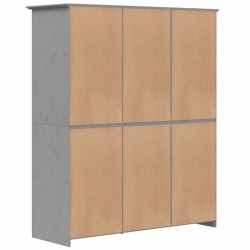 vidaXL Armadio BODO 151,5x52x176,5 cm in Legno Massello di Pino Grigio