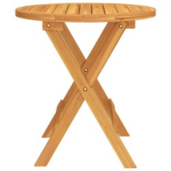   Tavolo da Bistrot Ø46x47 cm in Legno Massello di Acacia