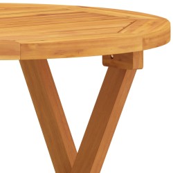   Tavolo da Bistrot Ø46x47 cm in Legno Massello di Acacia