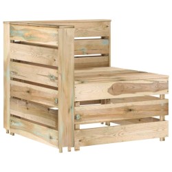 Divano Angolare da Giardino su Pallet Legno di Pino Impregnato