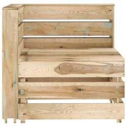 Divano Angolare da Giardino su Pallet Legno di Pino Impregnato