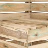 Divano Angolare da Giardino su Pallet Legno di Pino Impregnato