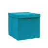 Contenitori con Coperchio 4 pz 28x28x28 cm Blu Baby