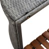   Bordo Spa Quadrato Grigio 268 x 268 x 55 cm in Polyrattan