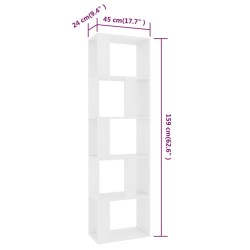   Libreria/Divisorio Bianco 45x24x159 cm in Truciolato