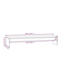   Supporto per Monitor 100x27x15 cm in Legno Massello di Pino