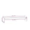   Supporto per Monitor 100x27x15 cm in Legno Massello di Pino