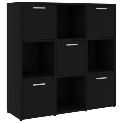   Libreria Nera 90x30x90 cm in Truciolato