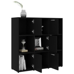   Libreria Nera 90x30x90 cm in Truciolato