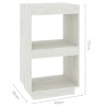   Libreria Bianca 40x35x71 cm in Legno Massello di Pino