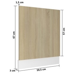   Pannello Lavastoviglie Rovere Sonoma 59,5x3x67 cm in Truciolato