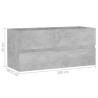   Mobile Sottolavabo Grigio Cemento 100x38,5x45 cm in Truciolato