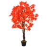   Albero di Acero Artificiale con Vaso Rosso 120 cm