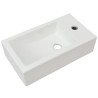   Lavandino con Foro Rubinetto Rettangolare Ceramica 46x25,5x12cm